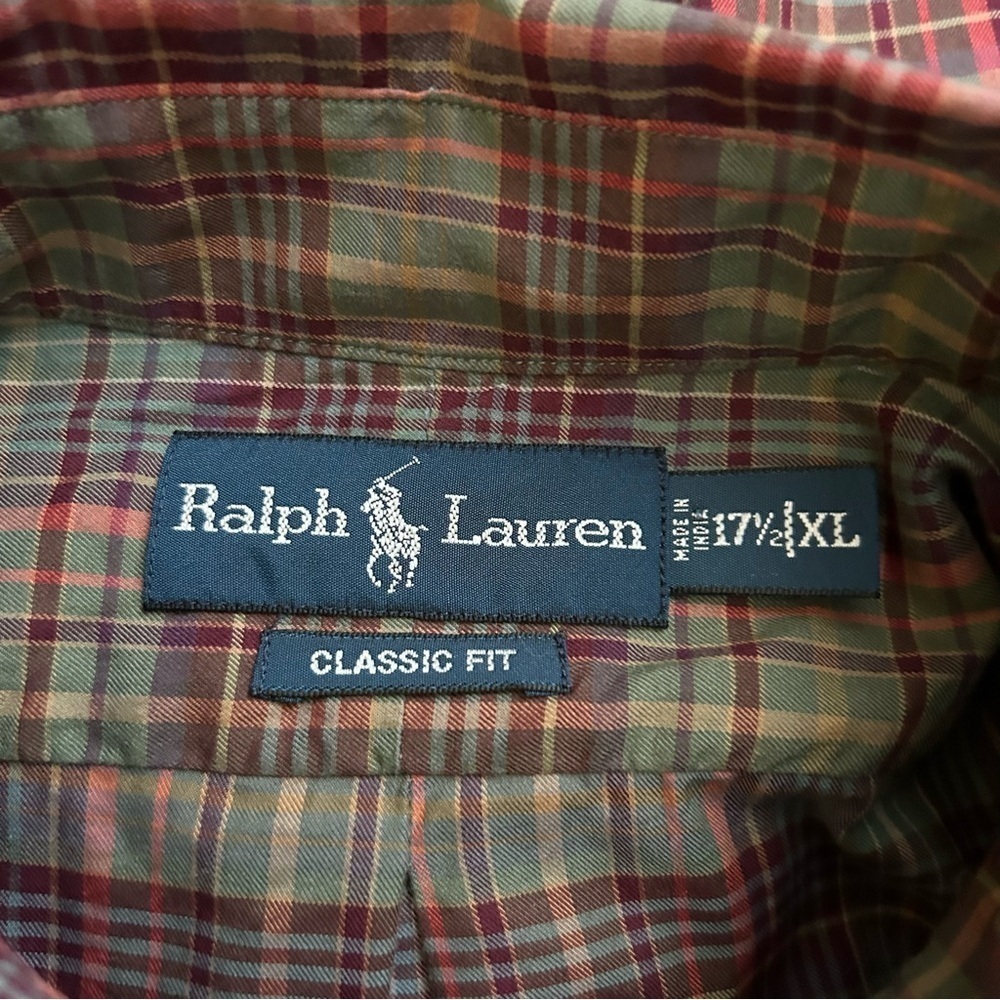 Ralph Lauren Classic Fit Long Sleeve Button Down Plaid Shirt - Picture 5 of 9